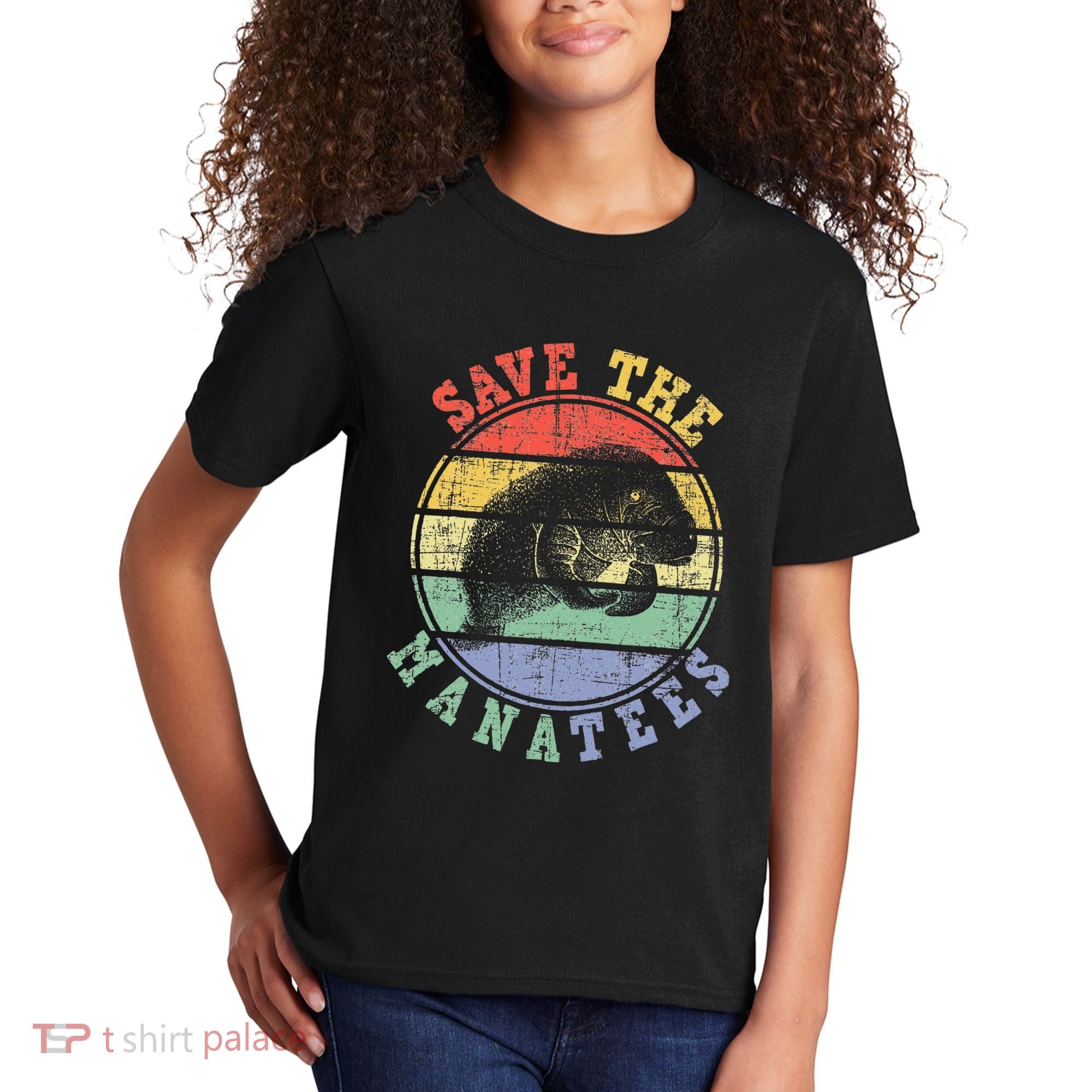 Save The Manatees Manatee Lover Zookeeper Marine Biologist Kids T-Shirt