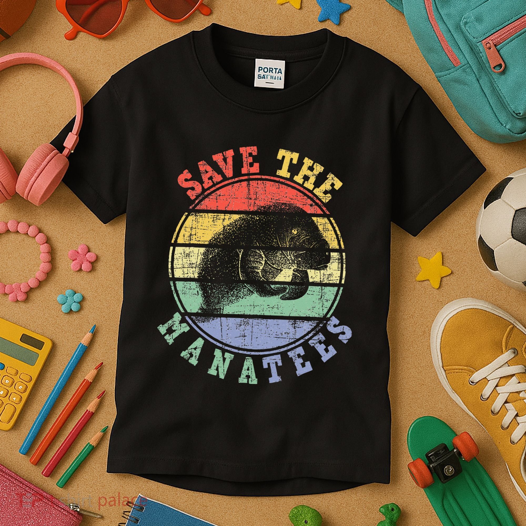 Save The Manatees Manatee Lover Zookeeper Marine Biologist Kids T-Shirt