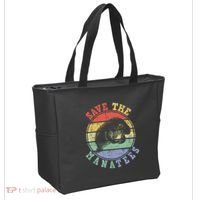 Save The Manatees Manatee Lover Zookeeper Marine Biologist Tote Bag thumb 2