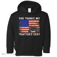 She Thinks My TractorS Sexy Tractor Driver Toddler Hoodie thumb 0