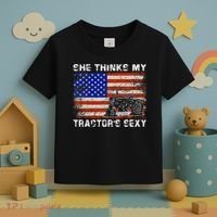She Thinks My TractorS Sexy Tractor Driver Toddler T-Shirt thumb 3