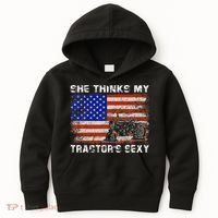 She Thinks My TractorS Sexy Tractor Driver Kids Hoodie thumb 0