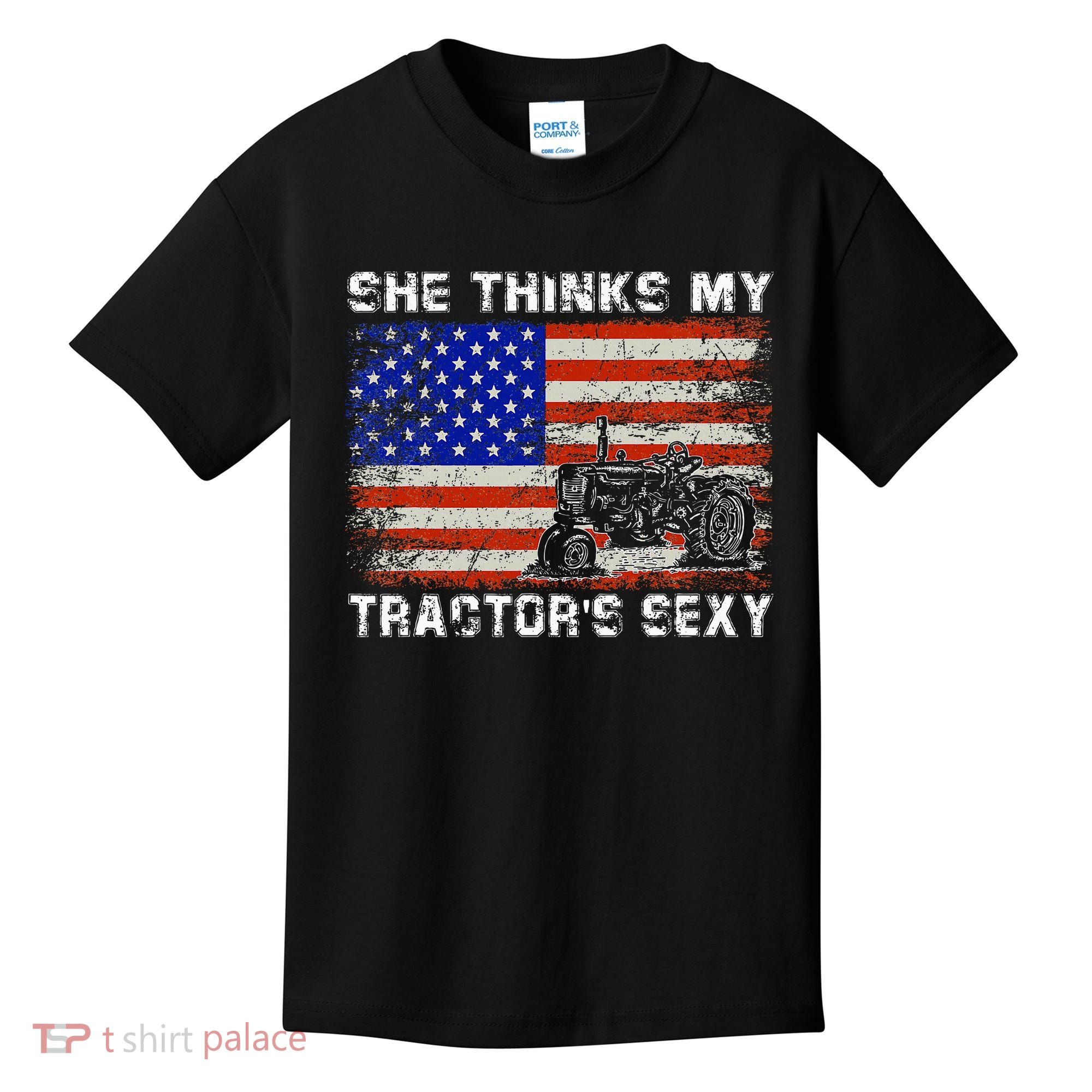 She Thinks My TractorS Sexy Tractor Driver Kids T-Shirt