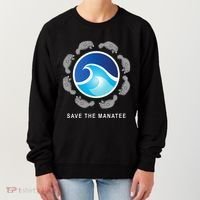 Save The Manatee Sea Cow Ocean Life Earth Day Novelty Women's Sweatshirt thumb 0