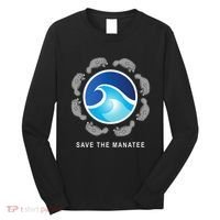 Save The Manatee Sea Cow Ocean Life Earth Day Novelty Long Sleeve Shirt thumb 0