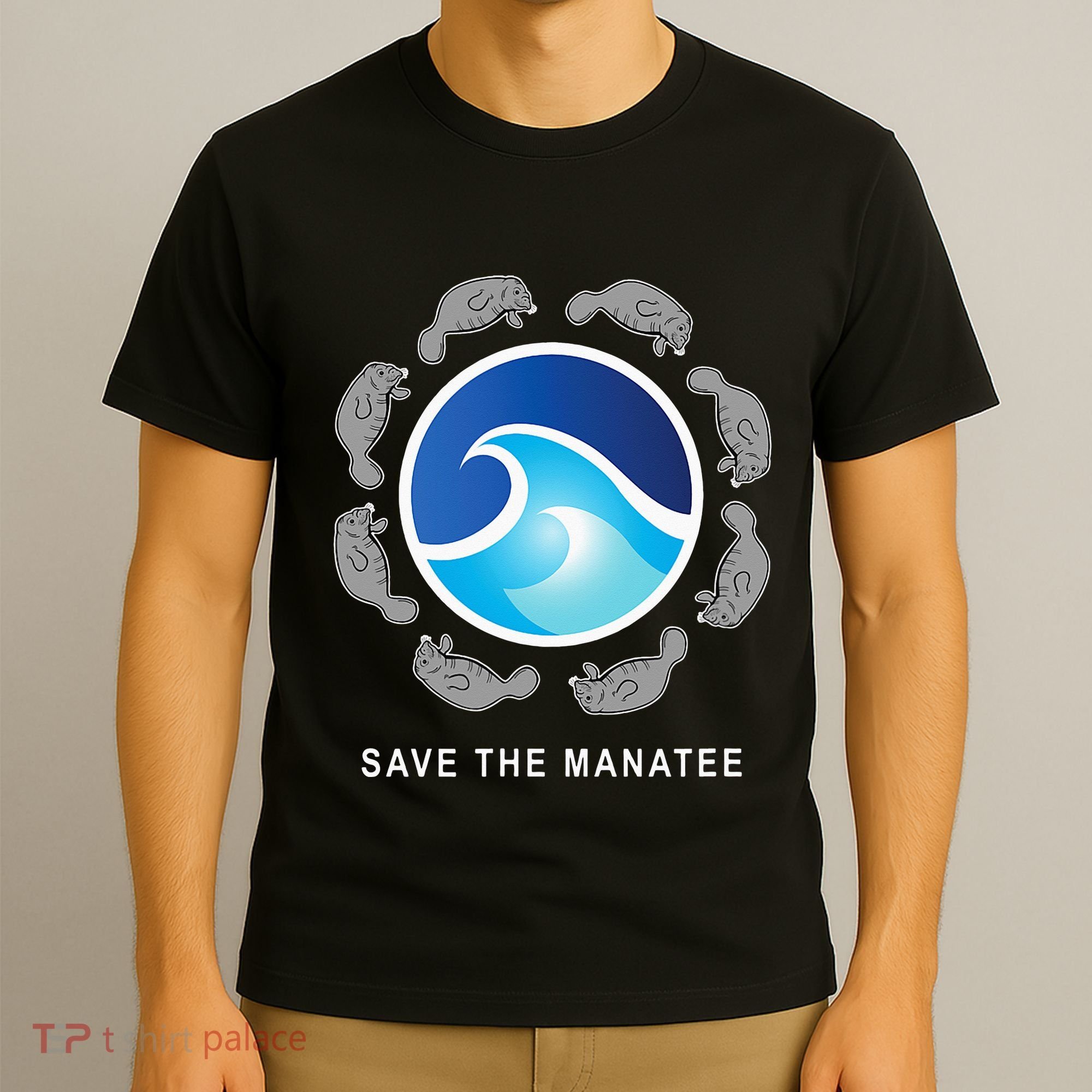 Save The Manatee Sea Cow Ocean Life Earth Day Novelty T-Shirt
