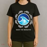Save The Manatee Sea Cow Ocean Life Earth Day Novelty T-Shirt thumb 4