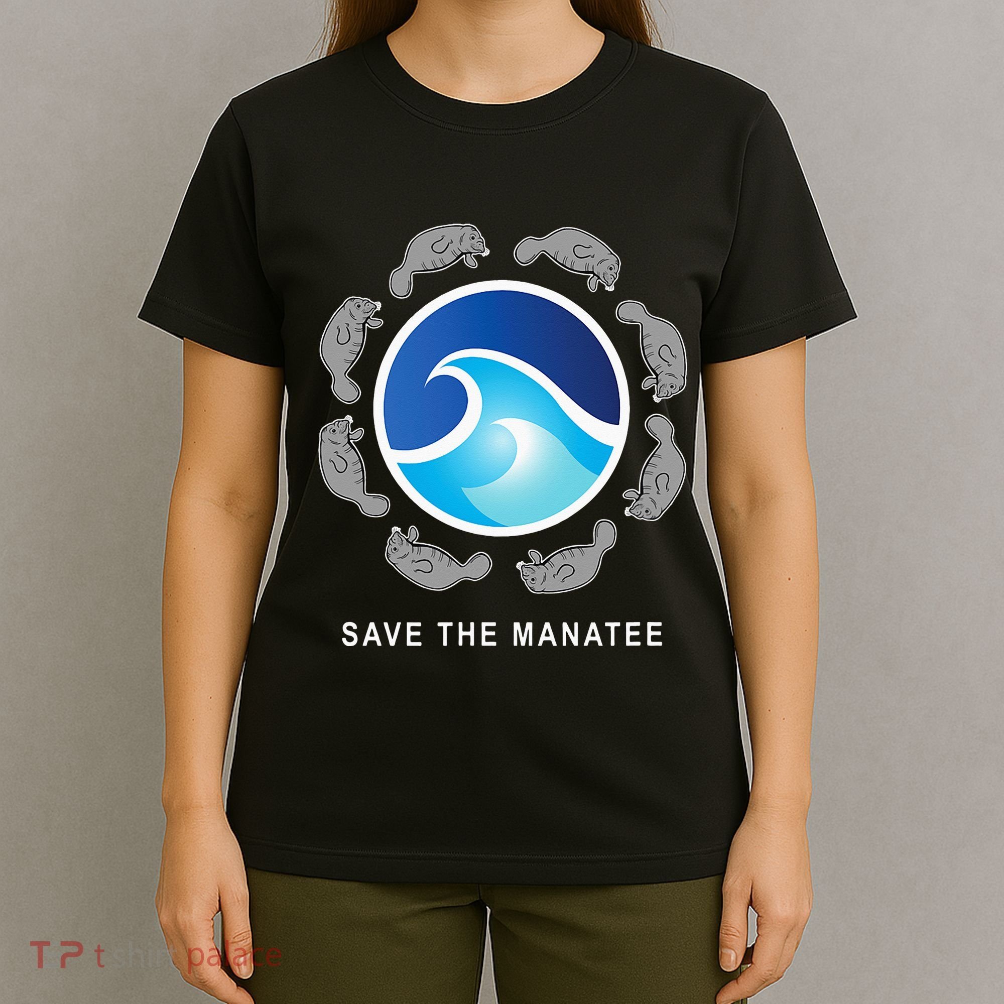 Save The Manatee Sea Cow Ocean Life Earth Day Novelty T-Shirt