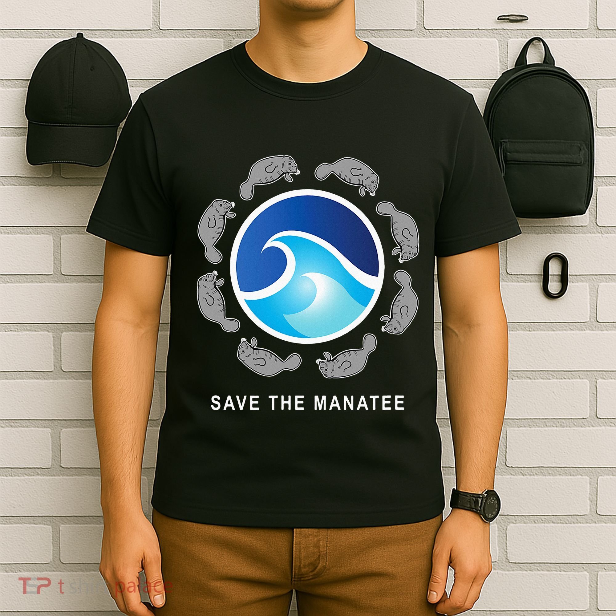 Save The Manatee Sea Cow Ocean Life Earth Day Novelty T-Shirt