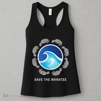Save The Manatee Sea Cow Ocean Life Earth Day Novelty Women's Tank Top thumb 3