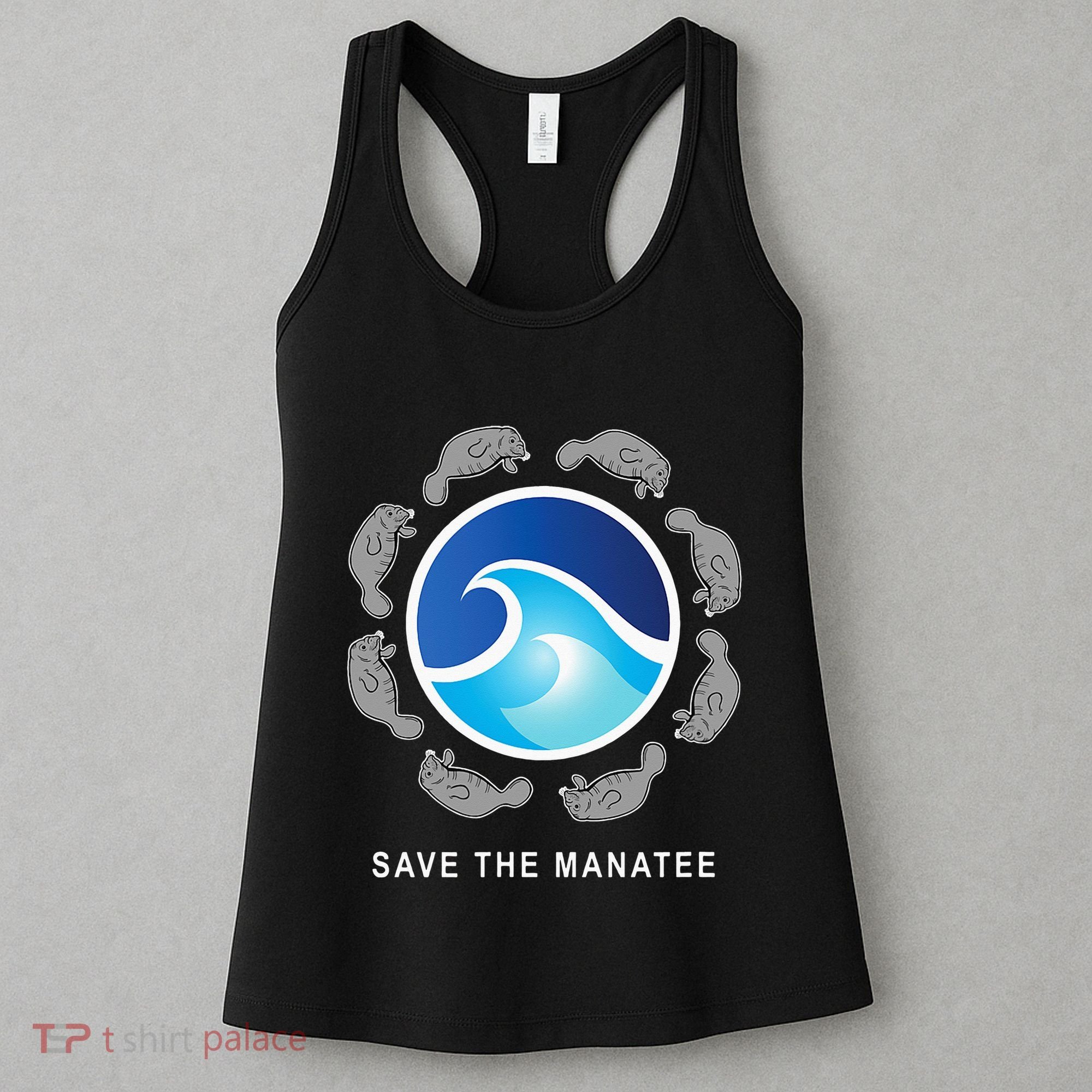 Save The Manatee Sea Cow Ocean Life Earth Day Novelty Women's Tank Top