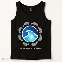 Save The Manatee Sea Cow Ocean Life Earth Day Novelty Tank Top thumb 2