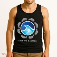 Save The Manatee Sea Cow Ocean Life Earth Day Novelty Tank Top thumb 3