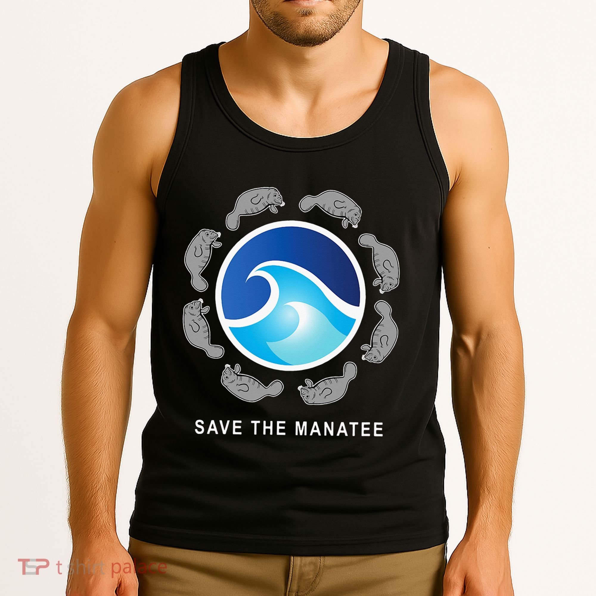 Save The Manatee Sea Cow Ocean Life Earth Day Novelty Tank Top