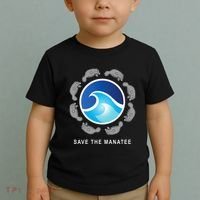 Save The Manatee Sea Cow Ocean Life Earth Day Novelty Toddler T-Shirt thumb 2
