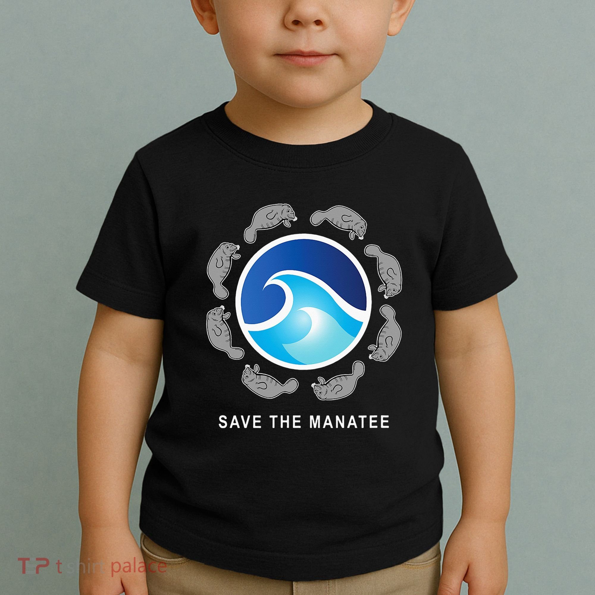 Save The Manatee Sea Cow Ocean Life Earth Day Novelty Toddler T-Shirt