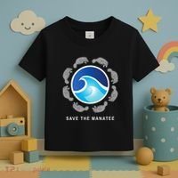 Save The Manatee Sea Cow Ocean Life Earth Day Novelty Toddler T-Shirt thumb 3