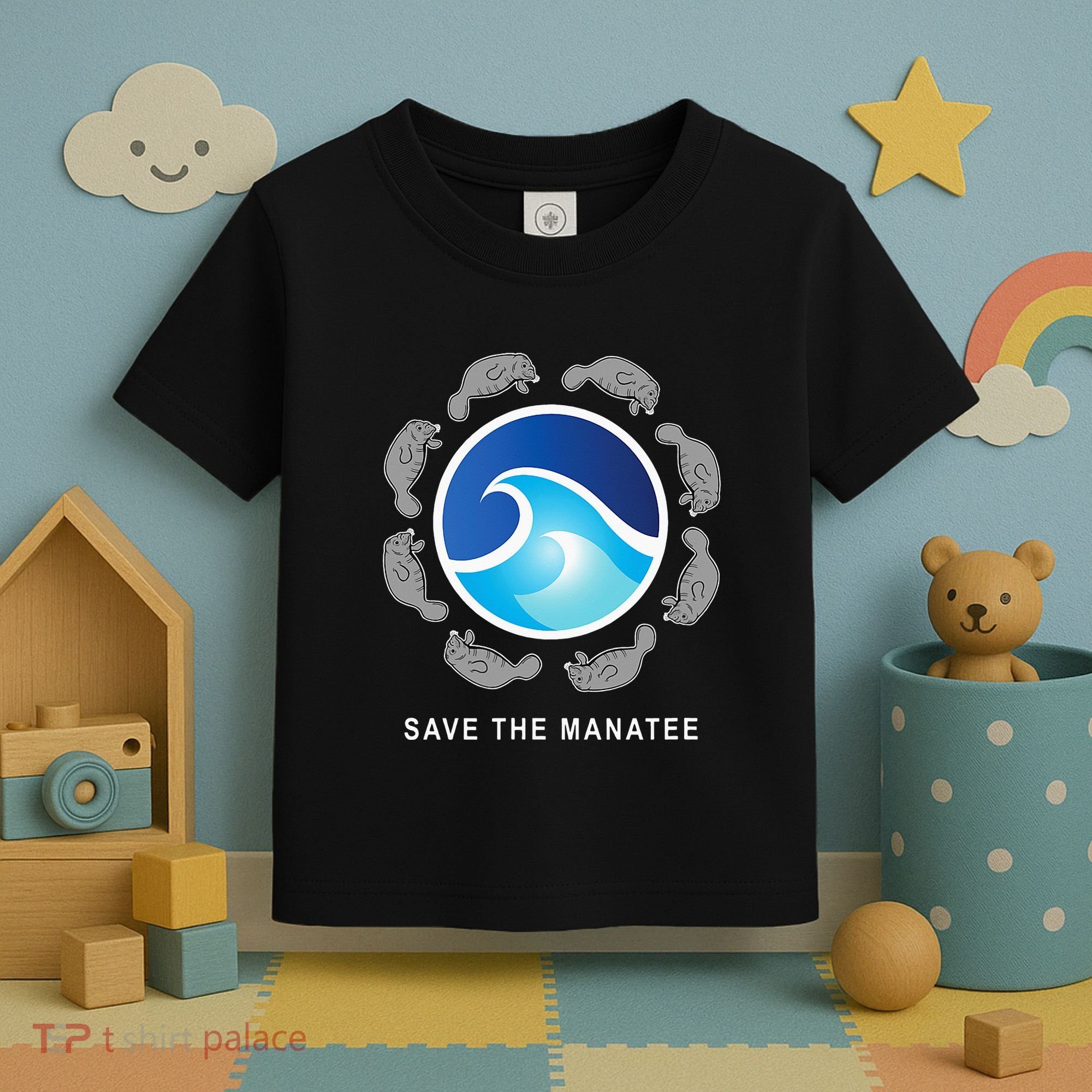 Save The Manatee Sea Cow Ocean Life Earth Day Novelty Toddler T-Shirt