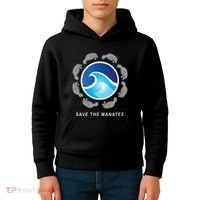 Save The Manatee Sea Cow Ocean Life Earth Day Novelty Kids Hoodie thumb 4