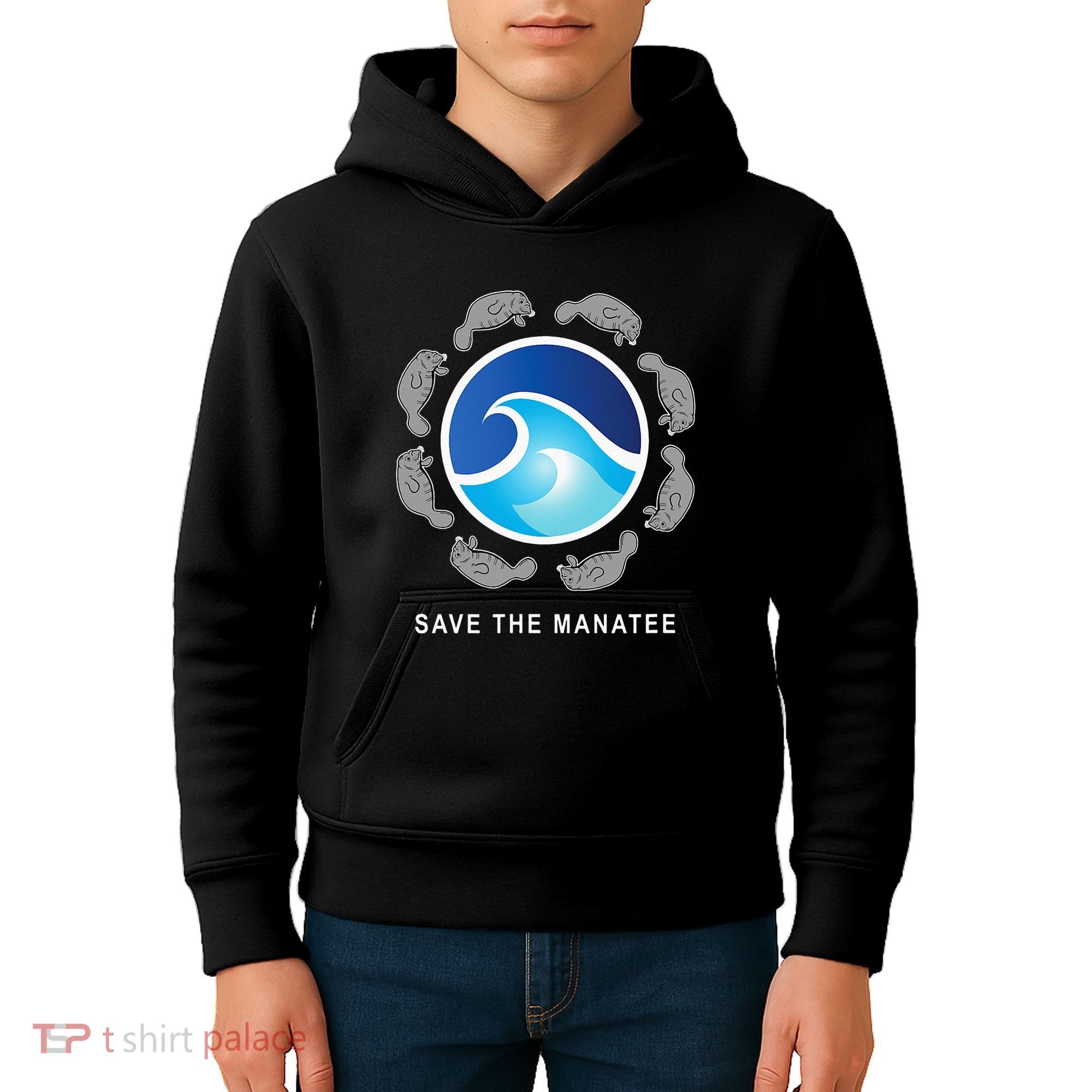 Save The Manatee Sea Cow Ocean Life Earth Day Novelty Kids Hoodie