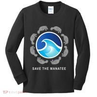 Save The Manatee Sea Cow Ocean Life Earth Day Novelty Kids Long Sleeve Shirt thumb 0