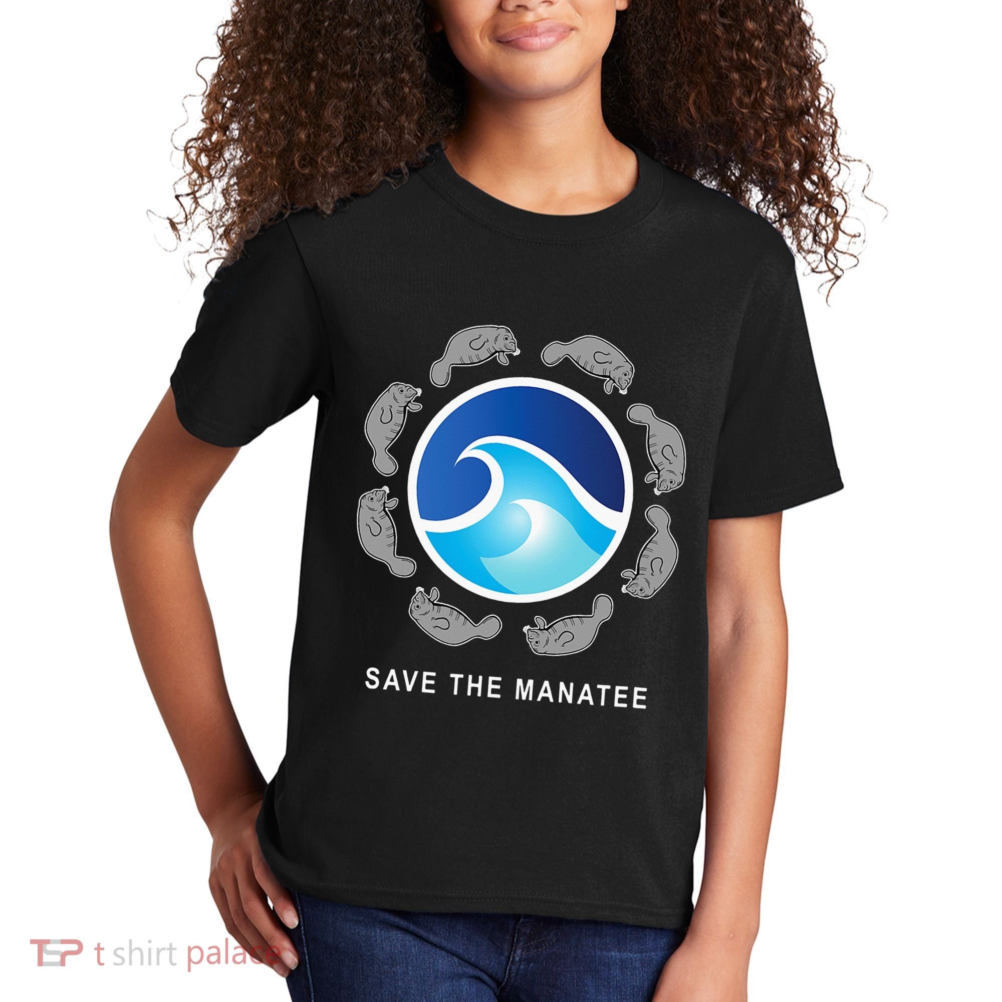 Save The Manatee Sea Cow Ocean Life Earth Day Novelty Kids T-Shirt