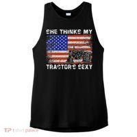 She Thinks My TractorS Sexy Tractor Driver Ladies PosiCharge Tri-Blend Wicking Tank thumb 0