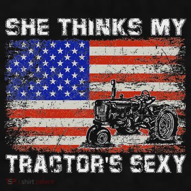 She Thinks My TractorS Sexy Tractor Driver Ladies PosiCharge Tri-Blend Wicking Tank