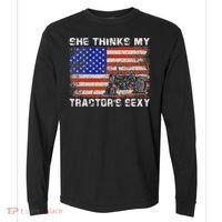 She Thinks My TractorS Sexy Tractor Driver Comfort Colors Heavyweight Long Sleeve T-Shirt thumb 0