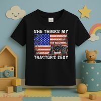 She Thinks My TractorS Sexy Tractor Driver Toddler T-Shirt thumb 3