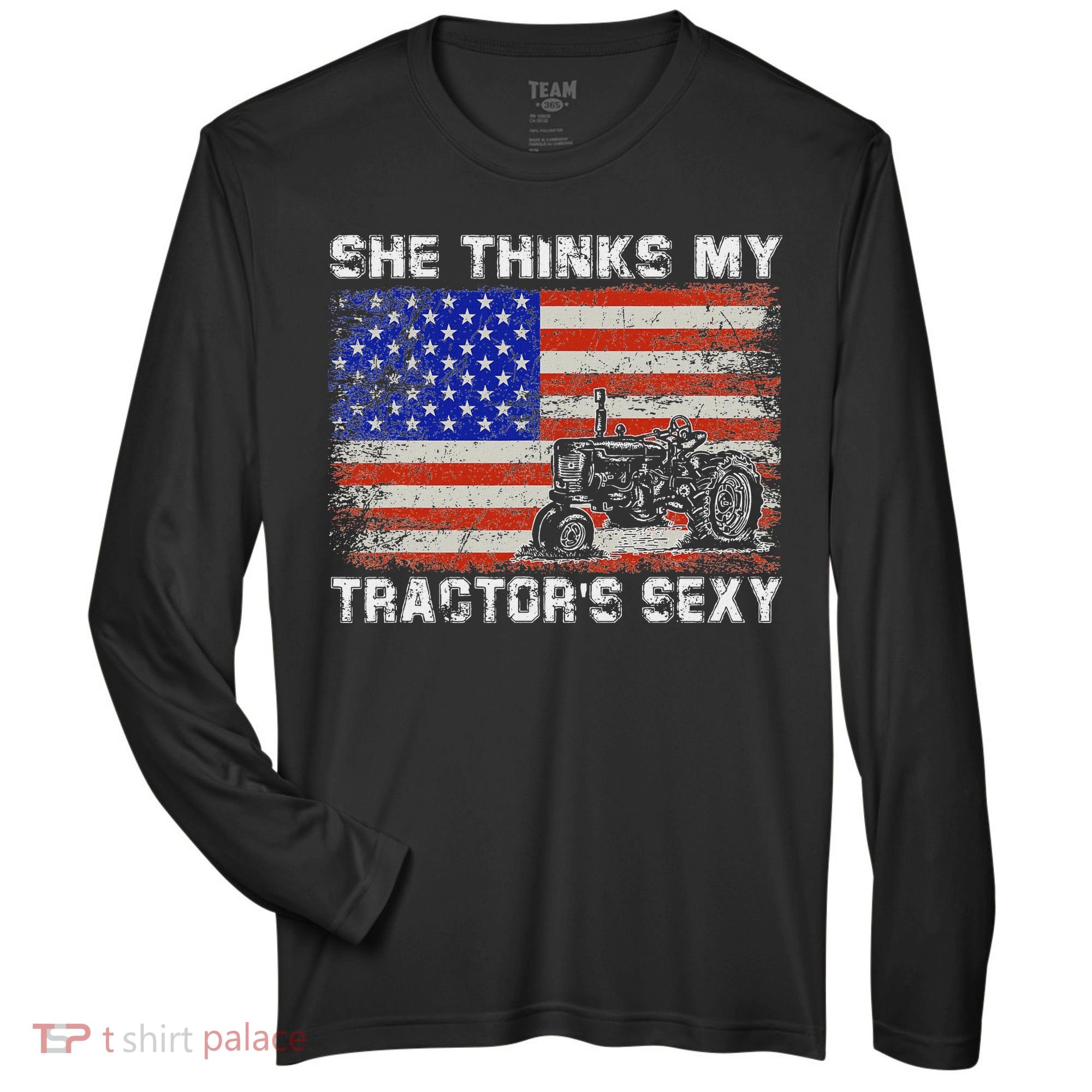 She Thinks My TractorS Sexy Tractor Driver Zone Performance Long-Sleeve T-Shirt