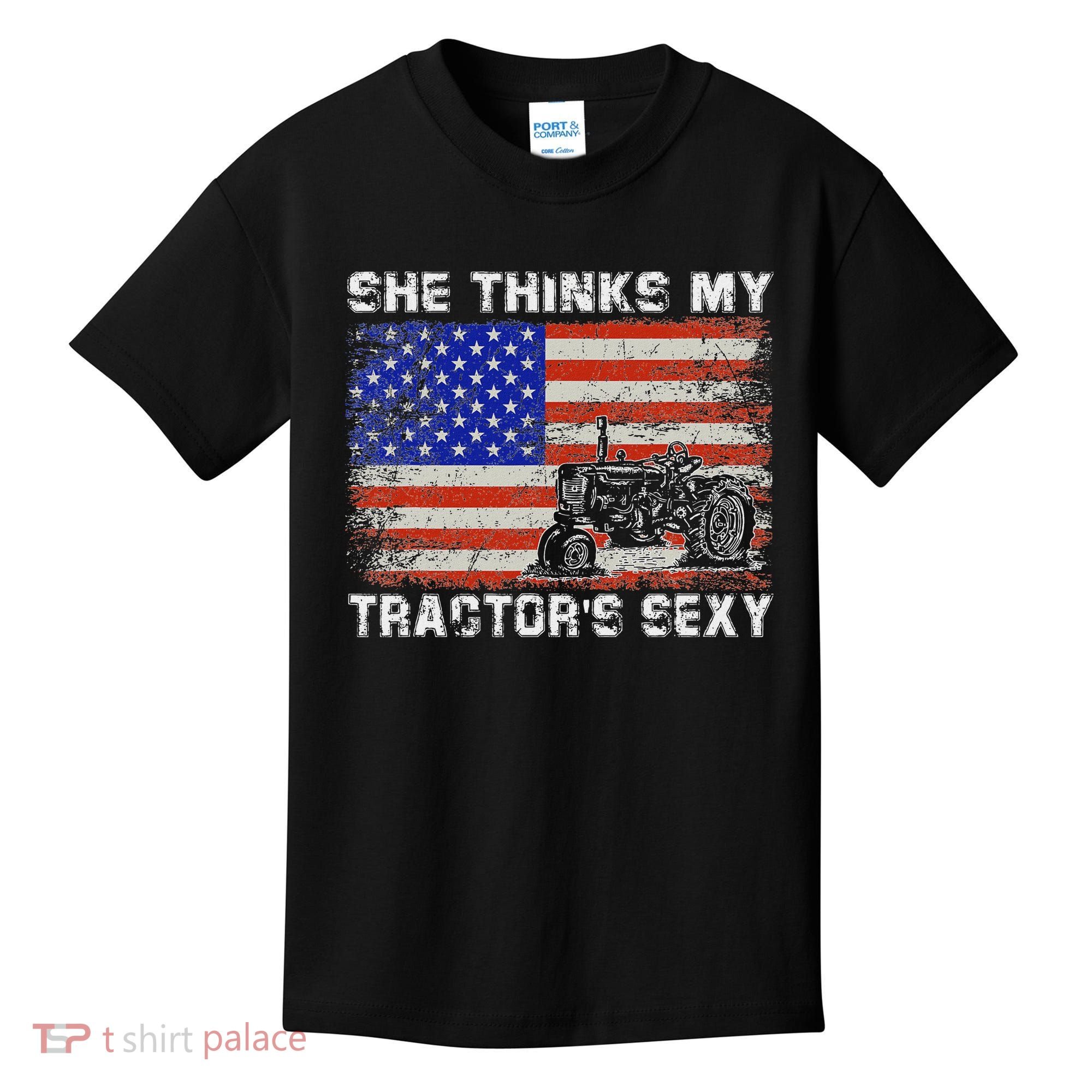 She Thinks My TractorS Sexy Tractor Driver Kids T-Shirt