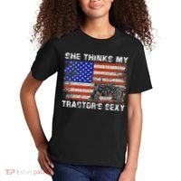She Thinks My TractorS Sexy Tractor Driver Kids T-Shirt thumb 2