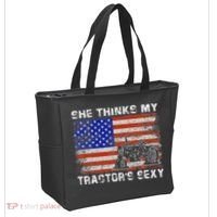She Thinks My TractorS Sexy Tractor Driver Tote Bag thumb 2