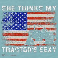 She Thinks My TractorS Sexy Tractor Driver Sueded Cloud Jersey T-Shirt thumb 2