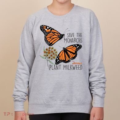 Save The Monarchs Plant Some Milkweed Butterfly Gift Meaningful Gift Women's Sweatshirt
