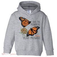 Save The Monarchs Plant Some Milkweed Butterfly Gift Meaningful Gift Toddler Hoodie thumb 0