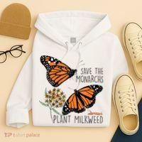 Save The Monarchs Plant Some Milkweed Butterfly Gift Meaningful Gift Hoodie thumb 4