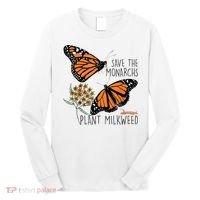 Save The Monarchs Plant Some Milkweed Butterfly Gift Meaningful Gift Long Sleeve Shirt thumb 0