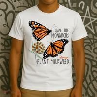 Save The Monarchs Plant Some Milkweed Butterfly Gift Meaningful Gift T-Shirt thumb 3