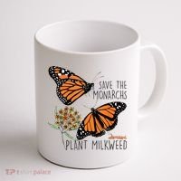 Save The Monarchs Plant Some Milkweed Butterfly Gift Meaningful Gift Coffee Mug thumb 1