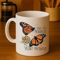 Save The Monarchs Plant Some Milkweed Butterfly Gift Meaningful Gift Coffee Mug thumb 4