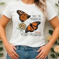 Save The Monarchs Plant Some Milkweed Butterfly Gift Meaningful Gift Women's T-Shirt thumb 2