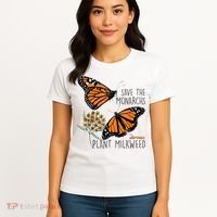 Save The Monarchs Plant Some Milkweed Butterfly Gift Meaningful Gift Women's T-Shirt thumb 4