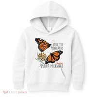 Save The Monarchs Plant Some Milkweed Butterfly Gift Meaningful Gift Kids Hoodie thumb 0
