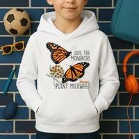 Save The Monarchs Plant Some Milkweed Butterfly Gift Meaningful Gift Kids Hoodie thumb 2