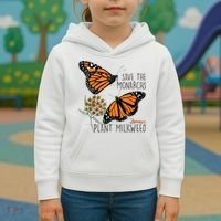 Save The Monarchs Plant Some Milkweed Butterfly Gift Meaningful Gift Kids Hoodie thumb 3