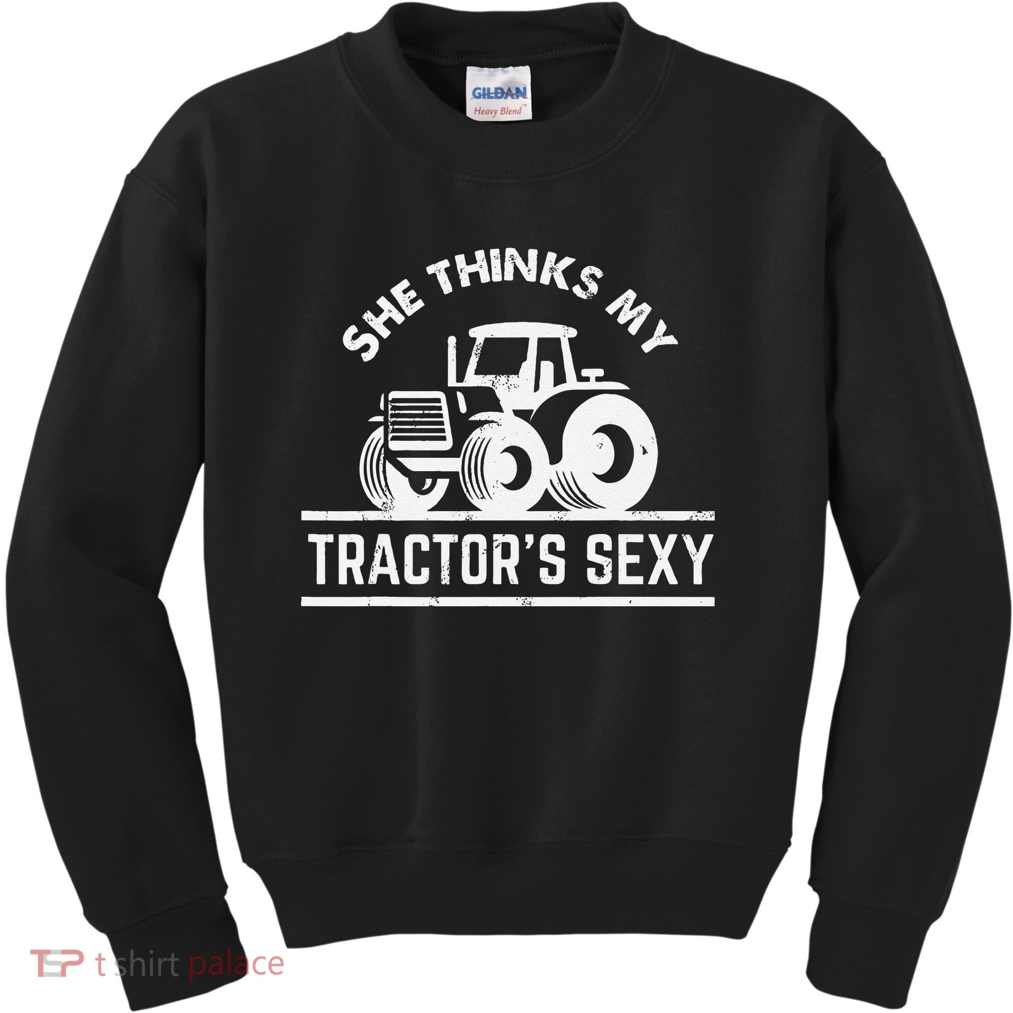She Thinks My Tractor's Sexy Funny Farmer Kids Sweatshirt