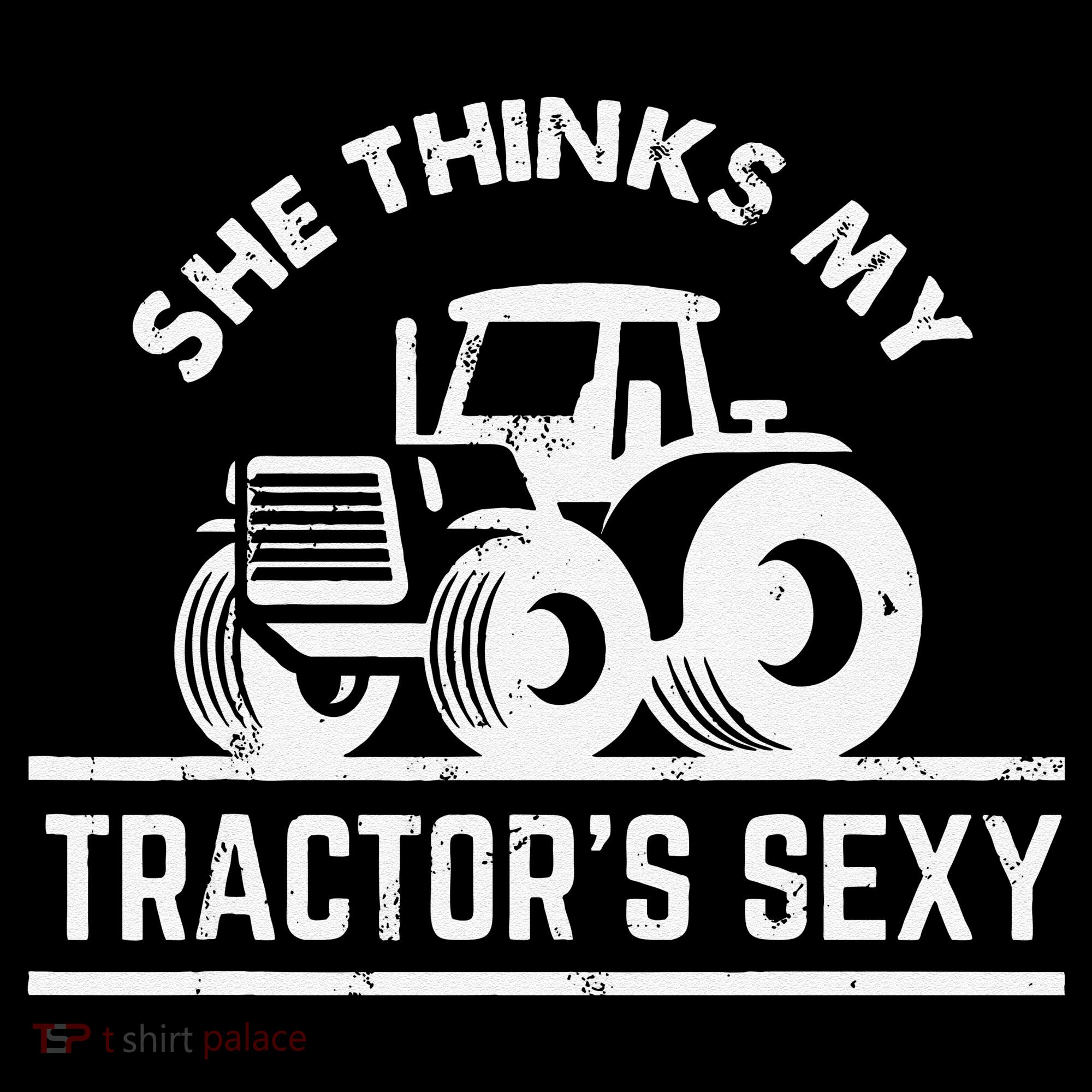 She Thinks My Tractor's Sexy Funny Farmer Kids Sweatshirt