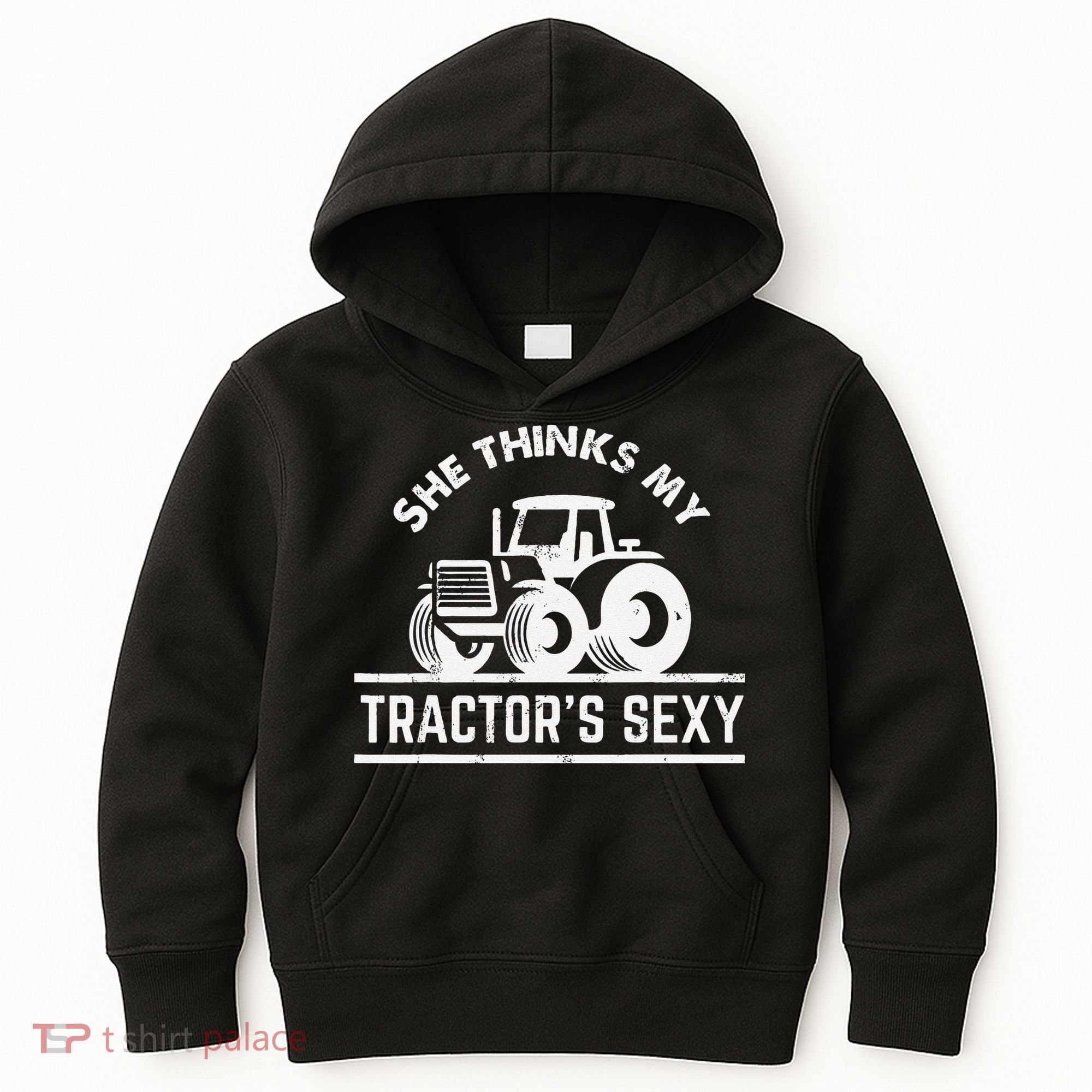 She Thinks My Tractor's Sexy Funny Farmer Kids Hoodie